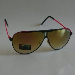 NWT TruVintage Classic Aviator "De'Vons" logo style w/Neon pink temple sunglass